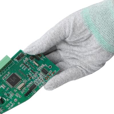 China Abrasion Resistant 13 Gauge PU Coated Carbon Fiber Top Fitting Gloves Work Gloves ESD Gloves for sale