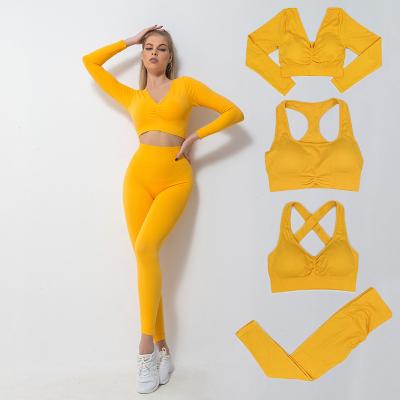 China Women's Lift Up Anti-UV Custom Seamless Logo Sport Yoga Pants Yoga Clothing Manufacturers Nylon Custom Gym Wear Equipment for sale