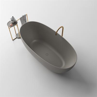 China Freestanding Large Adult Hotel / Home Bathroom Tub Freestanding Solid Stone Bathtub for sale