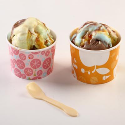 China China Professional Manufacture Disposable Round Ice Cream Paper Cups With Logo for sale