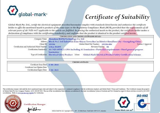 SAA - Shenzhen Banq Technology Co., Ltd.