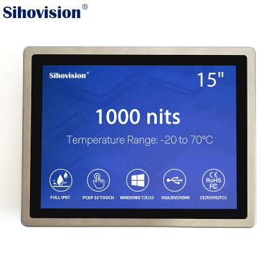 China Touch Screen Factory direct industrial grade lcd monitor rugged industrial lcd monitor stainless steel waterproof lcd monitor for sale