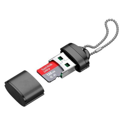China Aluminum Alloy USB Memory Card Reader USB 2.0 TF Card Reader High Speed USB Adapter For Micro SD for sale
