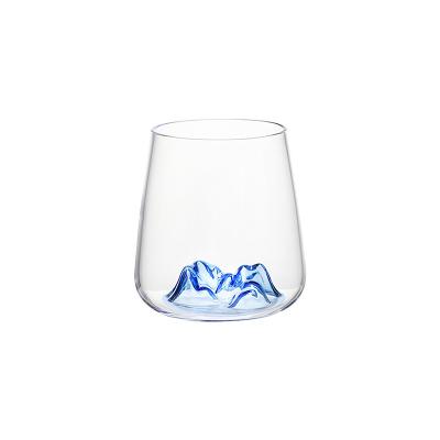China Whiskey Glass Water Wine Italy Beer Glass Foreign Creative Beer Drinking Glasses Cup Fujiyama Mug Whiskey Mountain High Temperature Resistant Glass Glass Cup the water for sale