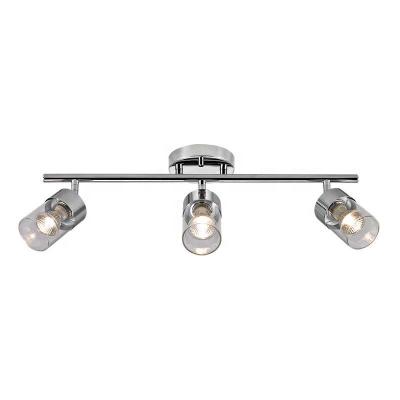 China 3 Track Lights and Lighting Modern Homes Chrome Finish Clear Glass Shade Ceiling Lamps Home Decor Chandelier for sale