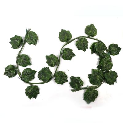 China Artificial Fabric Plant Leaf Vine Green Leaves for sale