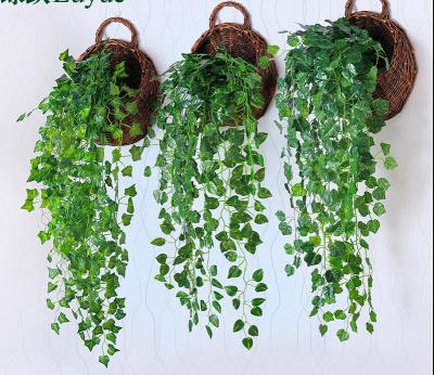 China Fabric Wall Hanging Artificial Green Decorative Green Leaves Artificial Plants Outdoors for sale