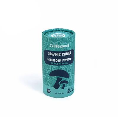 China Customized Food Grade Paper Tube Biodegradable Green Printing Processing Material Packaging Cardboard For Mushroom Food Gift Packaging for sale