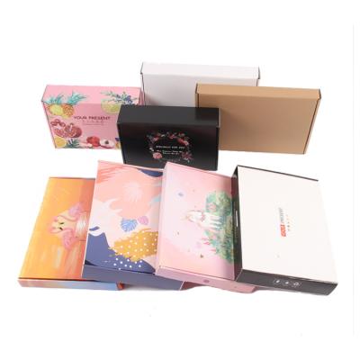 China Biodegradable Wholesale Custom Retail Clothes/Cosmetic/Beauty Product Shipping Box Printed Cardboard Fold End Corrugated Mailing Paper Box for sale