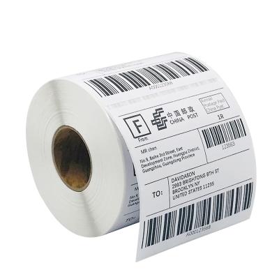 China Roll 4x6 Messenger Roll 4x6 Waterproof Carton Express Strong Adhesive Thermal Stickers Self Adhesive Packing List Label for sale