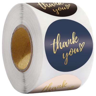 China Waterproof Vinyl Gold Foil Stamping Clear Label Sticker Round Custom Stickers for sale