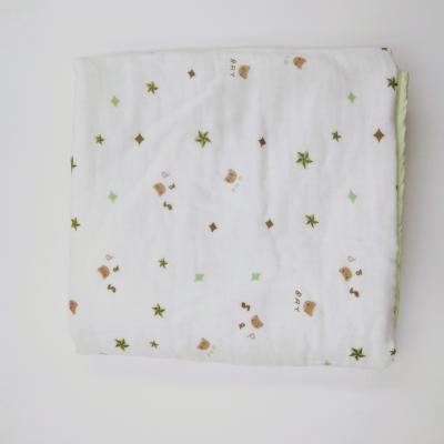 China Compressed Print Custom Baby Muslin Wraps Plain White Cotton Baby Muslin Blankets Bamboo Comforter Muslin Covering for sale