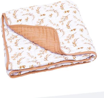 China QUICK DRY 6 layers of cotton wrap blanket, suitable for boys and girls, soft and comfortable, strong water absorption 110*110cm for sale