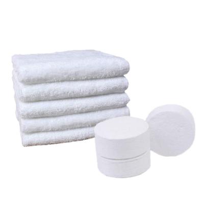 China Disposable Travel Towel Tablets Compressed Towel Pad, 100% Cotton Towel for Camping, Sports, Hiking, Set of 5 for sale