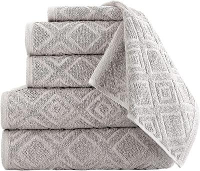 China Compressed Turkish Towels 6 Piece Cotton Bath Towel Set - Luxury Soft Thick Bath Towels Made With 100% Cotton for sale