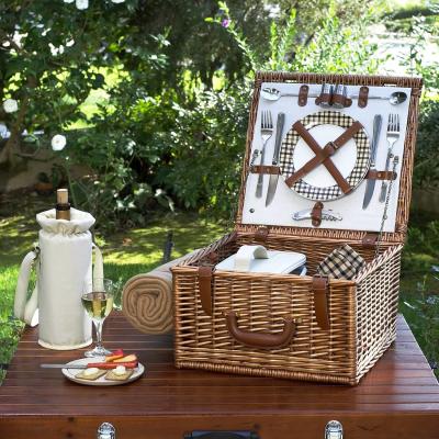 China Sustainable Picnic Hamper For 2 And Covering Grid Yard Medium Picnic Hamper for sale