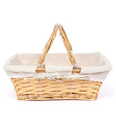 China China Handmade Wicker Basket Gift Willow Woven Basket With Handles Made In China for sale