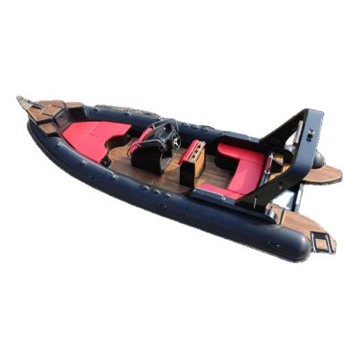 China 7m Fiberglass Speed Boat Rigid Inflatable PVC Outboard Motor Hypalon Recreational Boat Aluminum Fishing Yacht Rib Boat for sale