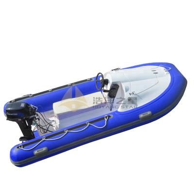 China RIB350 Relaxing Boat 3.5m Speed Fiberglass Boat Jet Inflatable Boat for sale