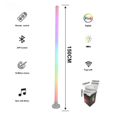 中国 DIY Atmosphere スマートホームライト IRリモコン付きRGBLEDフロアコーナーランプ 販売のため