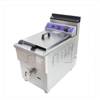China HGF-181 18L Restaurant Single Basket Gas Deep Fryer 390*660*660 Mm for sale