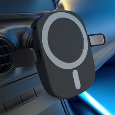 China Innovative QI 2022 Products High Speed Smart Car Magnetic Suction 15w Car Charger Wireless Magnetic Car Charger CE FCC for sale