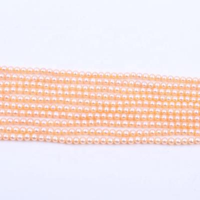 China Pearl 3-12mm Pink B-5A Luster Purple Shiny Freshwater Round Natural Pearl Strand Jewelry for sale
