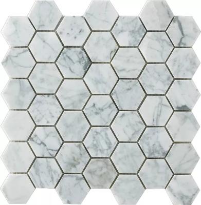 China Parquet Hexagon Marble Mosaic Wall Slab for sale