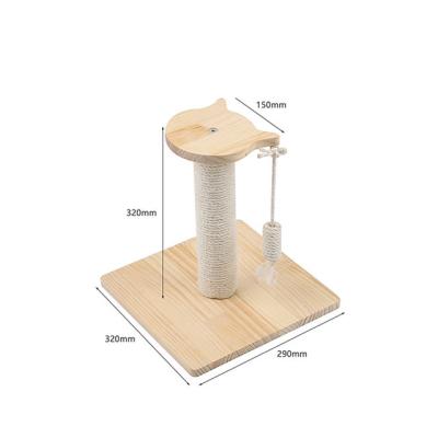 China Durable Fashionable Design Cat Shaped Wear Resistant Scratching Board for Pets Playing and Jumping Cat Claw Post for sale