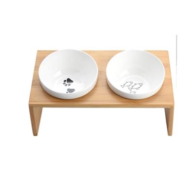 China Factory Custom Wholesale Sustainable Wooden Pet Feeder Wooden Pet Holder for sale