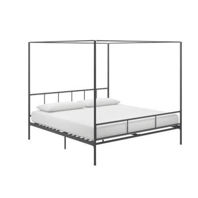 China Cheap 4 Poster Bed Frame Wrought Iron Platform 4 Queen Full Gold Four Poster Metal Canopy Beds Black White Twin King Size Canopy Bed View for sale