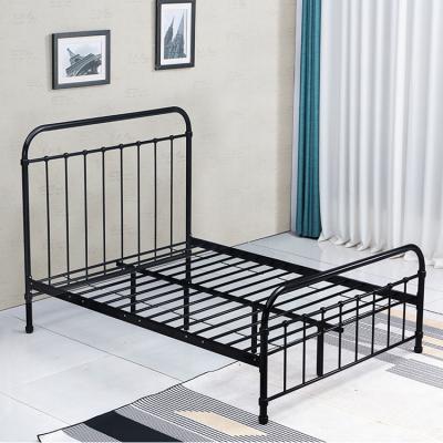 China New Model High Gloss Easy Assembly Popular Sturdy Strong Easy Fashion Simple Furniture Home Assembly Metal Bed Simple Steel Frame for sale