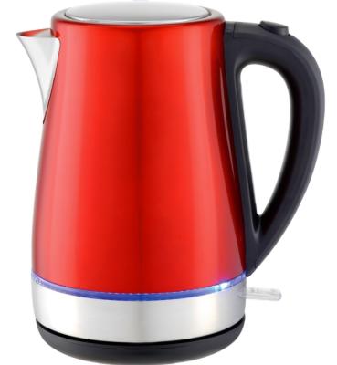 China New Design 1.7L Household Electric Kettle Base PROLISS 2021 High Rotation Red High Texture 360 Degree Electric Kettle With Lamp for sale