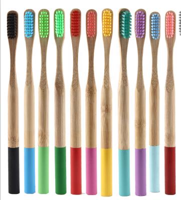 China Home round bamboo toothbrush custom logo, hot-selling for sale