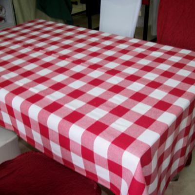 China Preservation Cotton Color Voucher Polycotton Check Tablecloth for sale