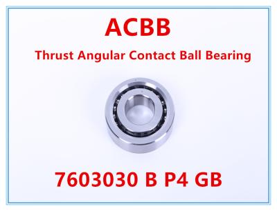 Chine 7603030 roulement à billes de rigidité de B P4 gigaoctets de contact angulaire de haut de poussée à vendre