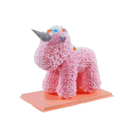 China PE popular flower decoration flower immortal unicorn rose gift box Chinese Valentine's Day gift rose 2022 new idea decorative flowers and plants for sale