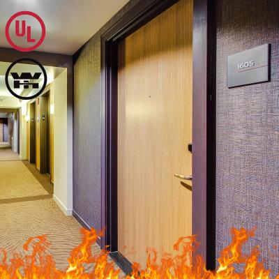 China Custom Solid Wood Fire Proof 60 Minute Door Modern Interior Guest Room Bathroom Door For Hotel And Apartment for sale