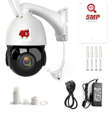 China Human Motion Tracking IP Auto Tracking Outdoor Camera 5MP 4G Sim Card WIFI AI 30X To Zoom Wireless PTZ Speed Dome CCTV Camera IR IR 80m Camhi for sale