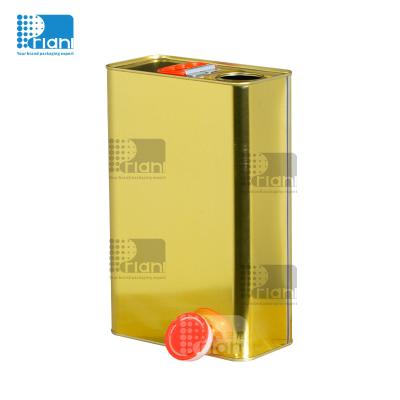 China Rectangular Metal Empty Paint Cans 1 Gallon With Pressure Screw Cap for sale
