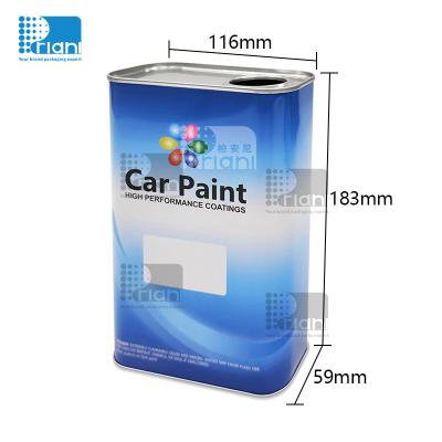 China Tinplate Square Tin Cans 1L Car Paint Tin Leak Proof With Lids for sale