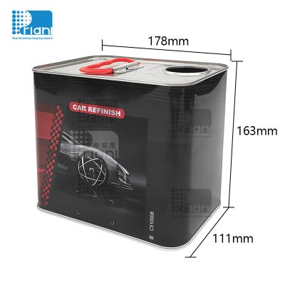 China 2.5L Solvent Paint Tin Cans Empty Metal Paint Tins Eco Friendly Recyclable Packaging for sale