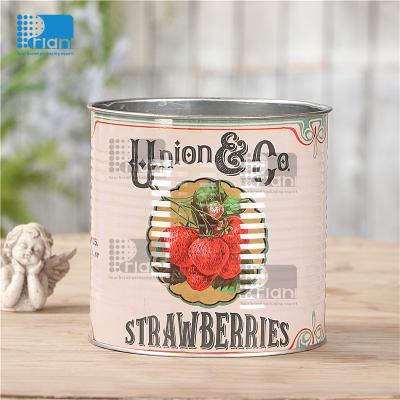 Cina OEM Metal Pet Food Storage Cann Round Food Safe Tin Con Capo in vendita