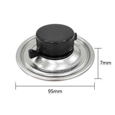 China Customized Metal Tin Cans Accessories 0.21mm Square Tin Container Cap for sale