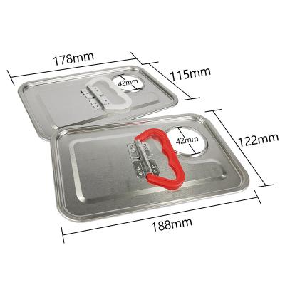 China Square Tinplate Paint Cans Components Customized With Handle / Cap for sale