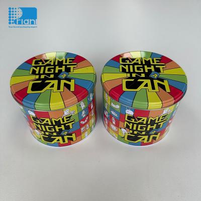 China CMYK 4 Color Printing Empty Round Tins Customized Shape Biscuit Tin Container for sale