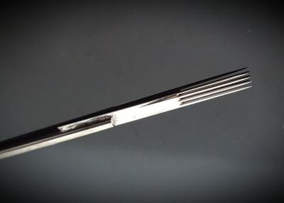 China 316L Stainless Steel Sterile Tattoo Needles For Permanent Makeup / Silver Color for sale