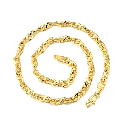 China 2021 Popular New CLASSIC Design Italy Gold Plated Party Gift Mens Necklace 18-24 Inches Copper Chain Necklace for sale