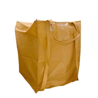 China 1500 Kg Circular Jumbo Bag PP Virgin Material White Top Fill Skirt for sale