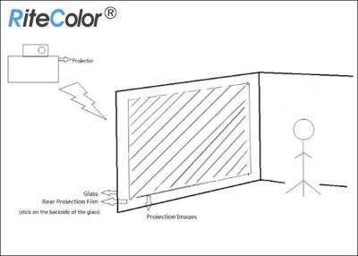 China gris adhesivo de la película posterior olográfica del proyector 3D para el vidrio en venta